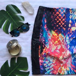 NWOT snake print mini skirt